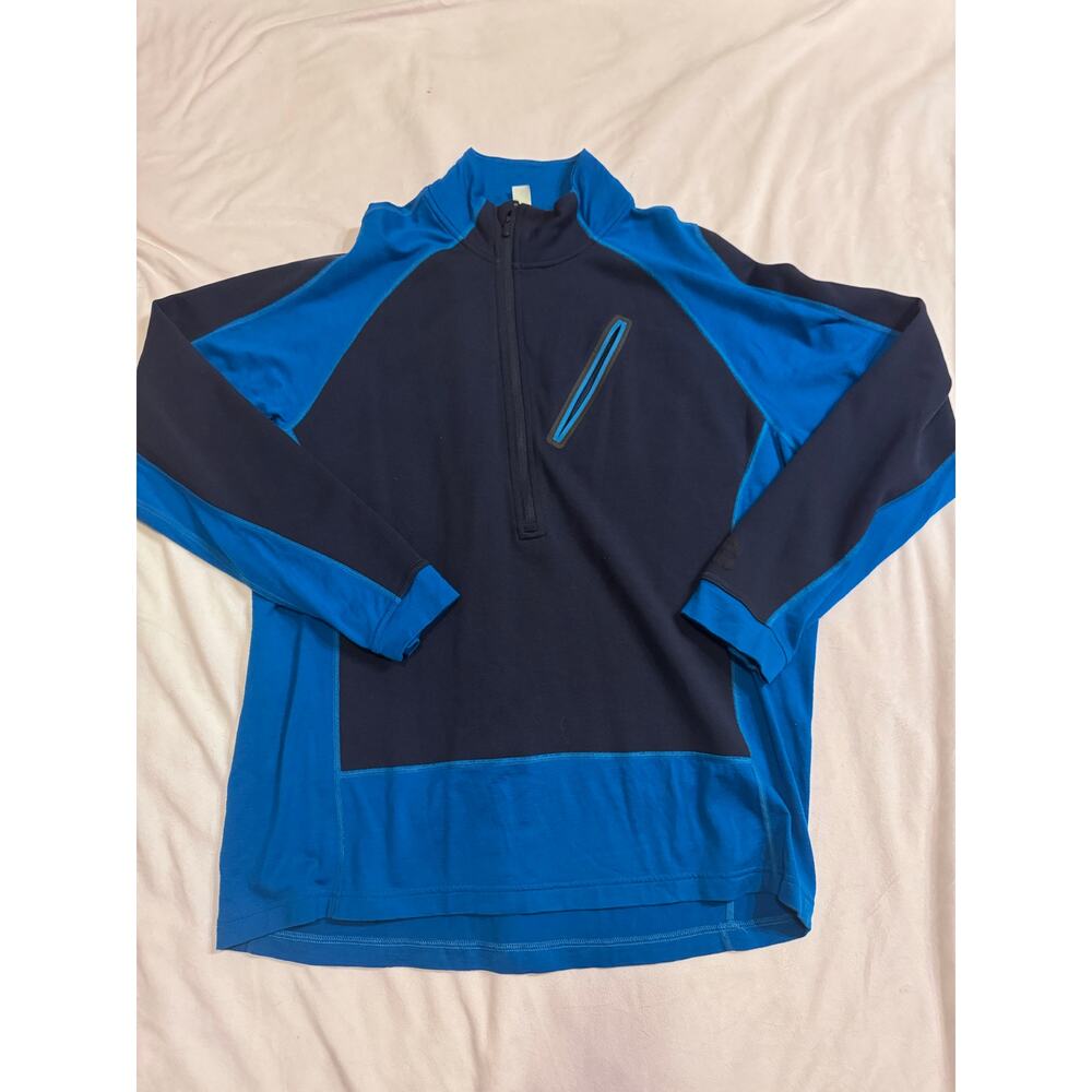 Smartwool 1/4 zip merino wool pullover jacket men’s sz xl blue